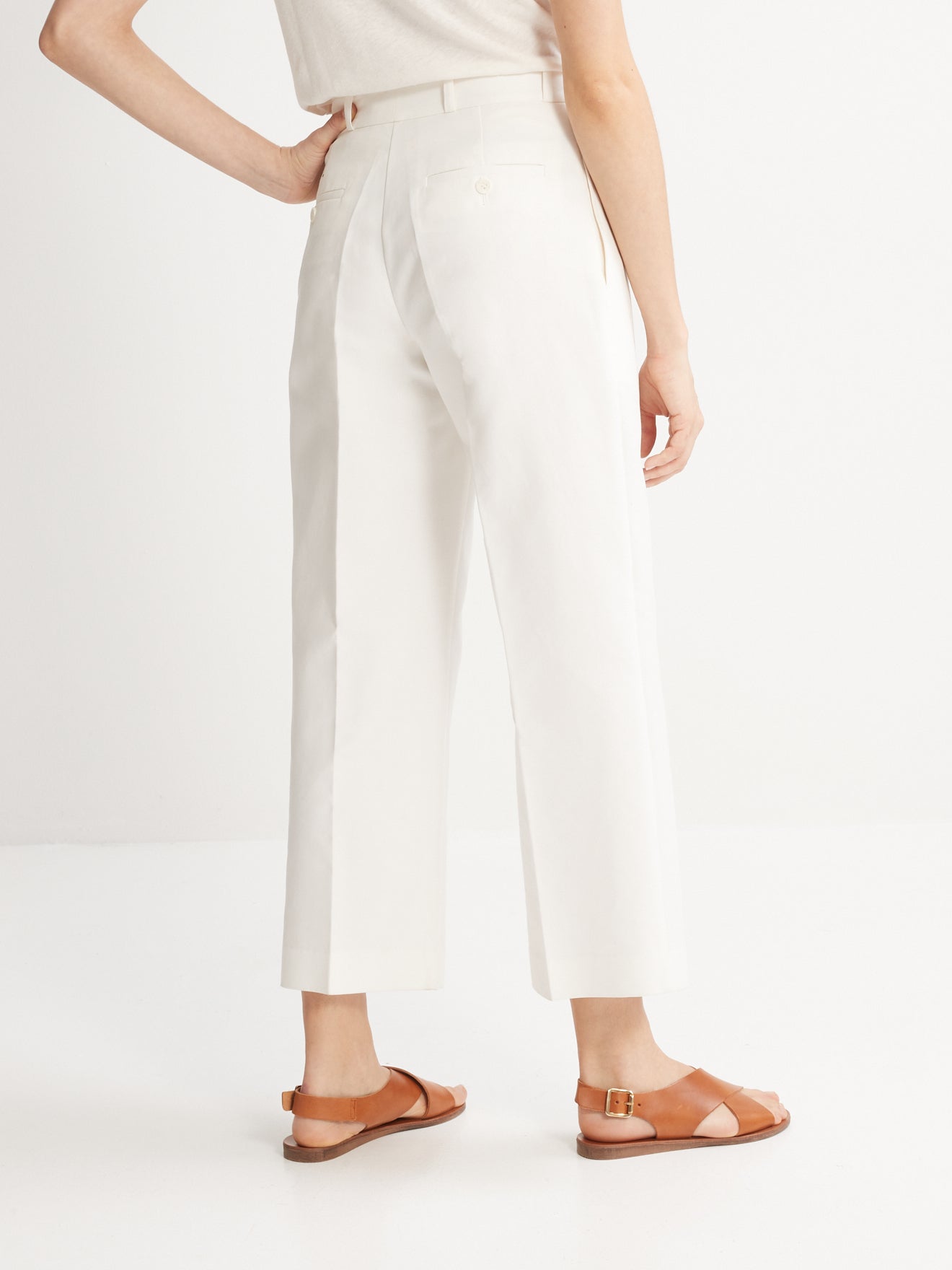 Pantalon Structure - Blanc Moyen Grise - Femme