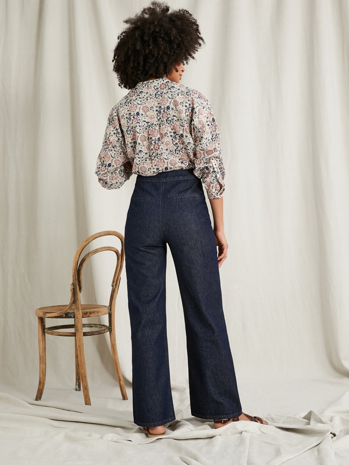 Jean Denim A Ponts R - Bleu Fonce DelaVeste - Femme