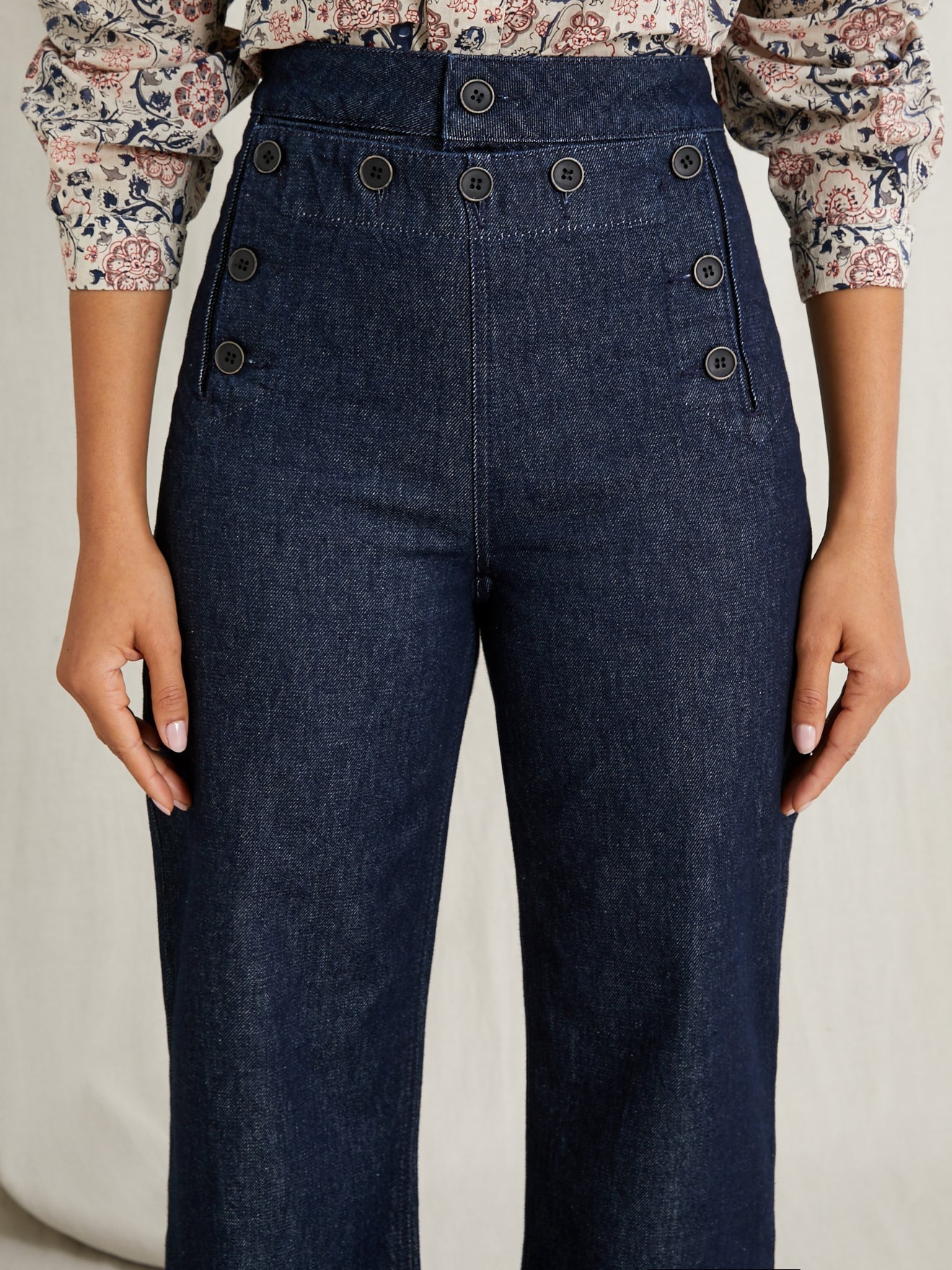 Jean Denim A Ponts R - Bleu Fonce DelaVeste - Femme