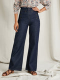 Jean Denim A Ponts R - Bleu Fonce DelaVeste - Femme