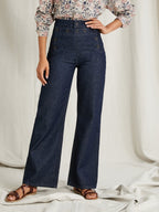 Jean Denim A Ponts R - Bleu Fonce DelaVeste - Femme