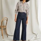Jean Denim A Ponts R - Bleu Fonce DelaVeste - Femme