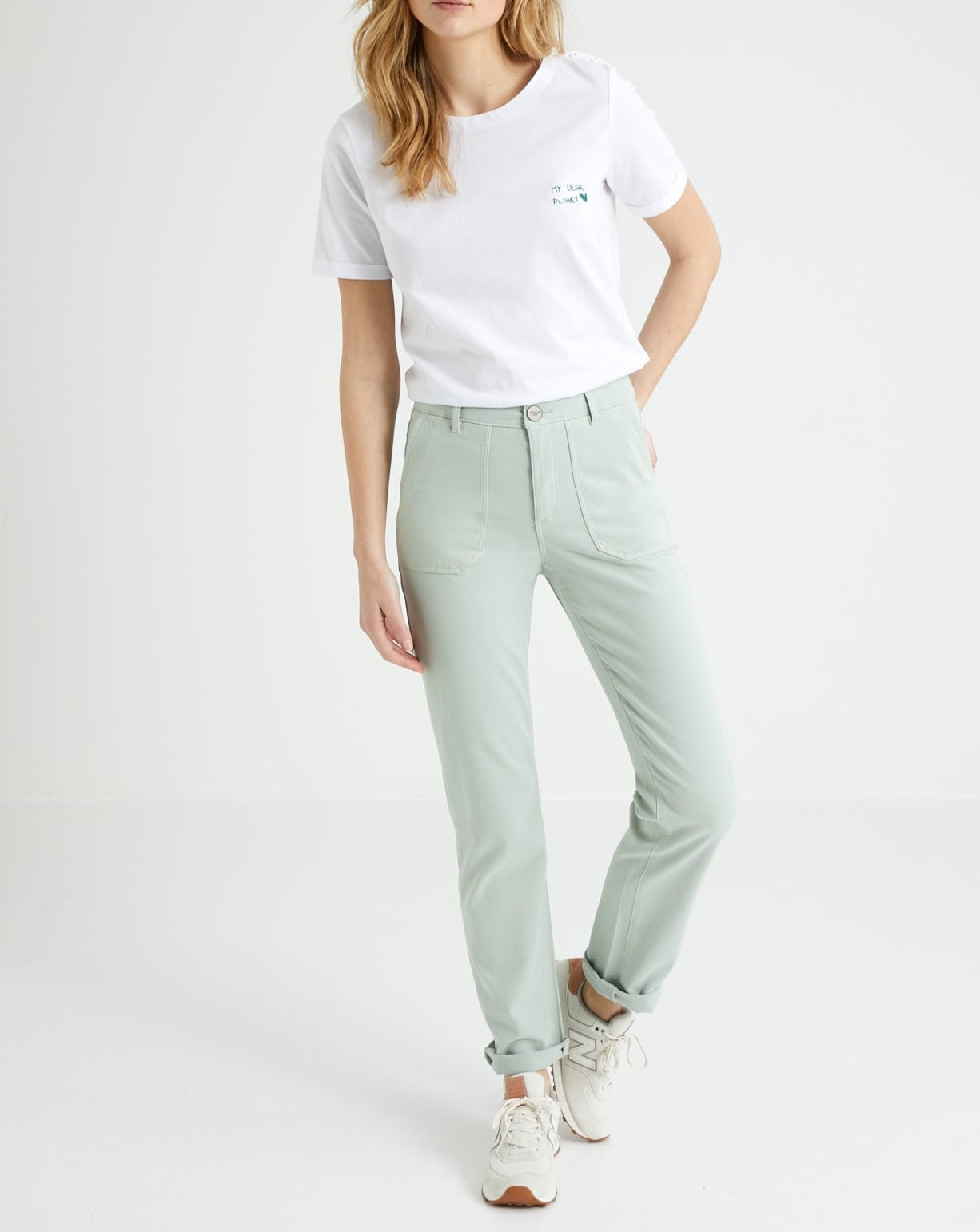 Pantalon Cargo Coto - Vert Clair Grise - Femme