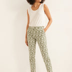 Cyrillus - Chino India Kak - Vert Moyen Imprime - Femme