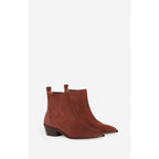 Vanessa Bruno - Bottines Santiags En Cuir Suéde - Cognac