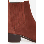 Vanessa Bruno - Bottines Santiags En Cuir Suéde - Cognac