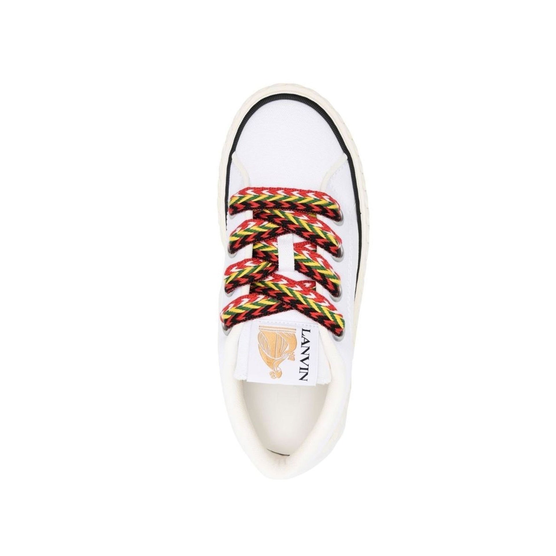 Baskets Lanvin Cotton Lace-Up - White - Femme