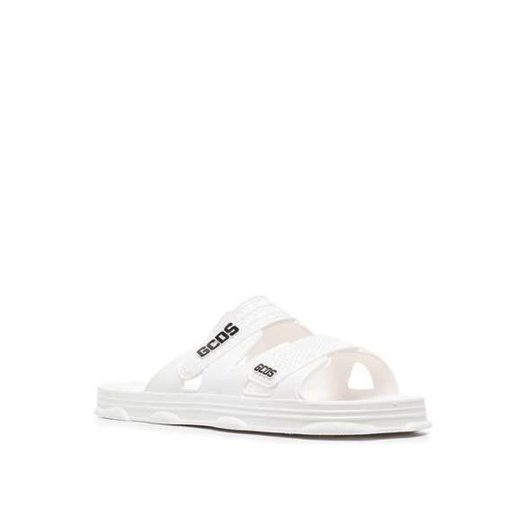 Gcds Rubber Logo Flats Sandals - White - Homme