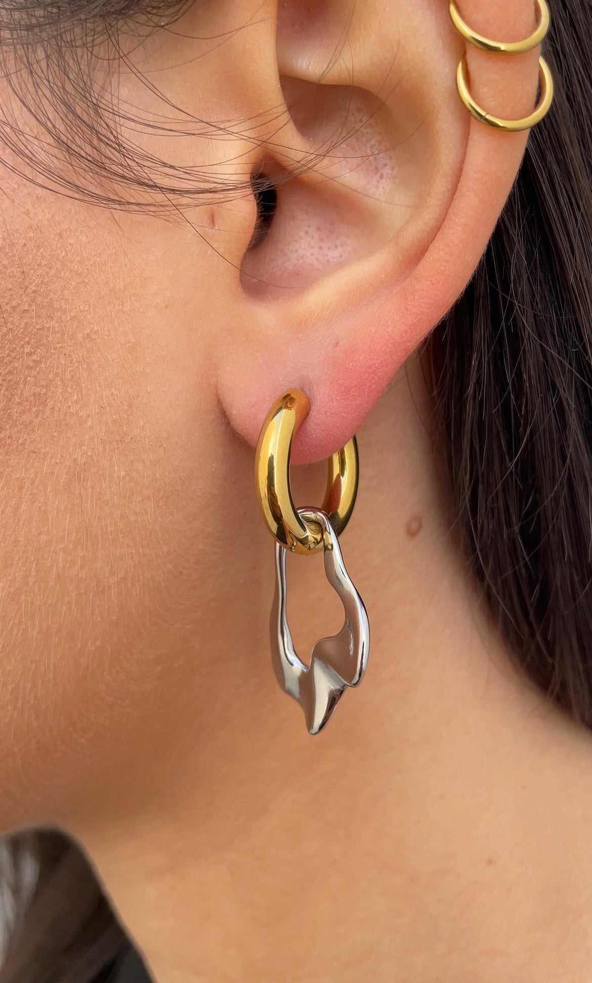 Boucles D'Oreilles Leave X Hoops