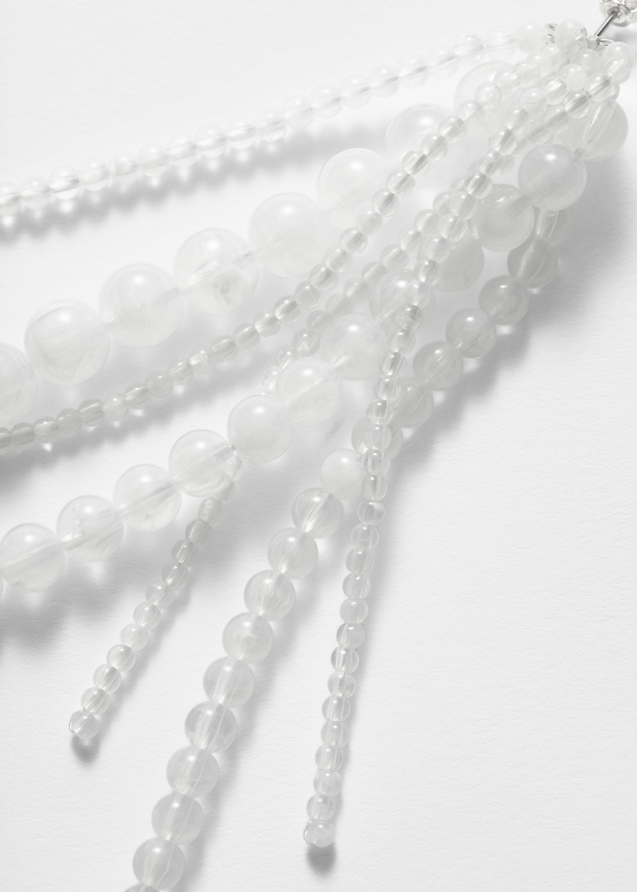 Boucles D'Oreilles Pendantes P Siv - Blanches