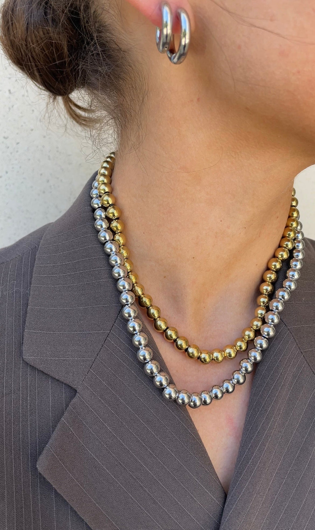 Collier Metal Pearl