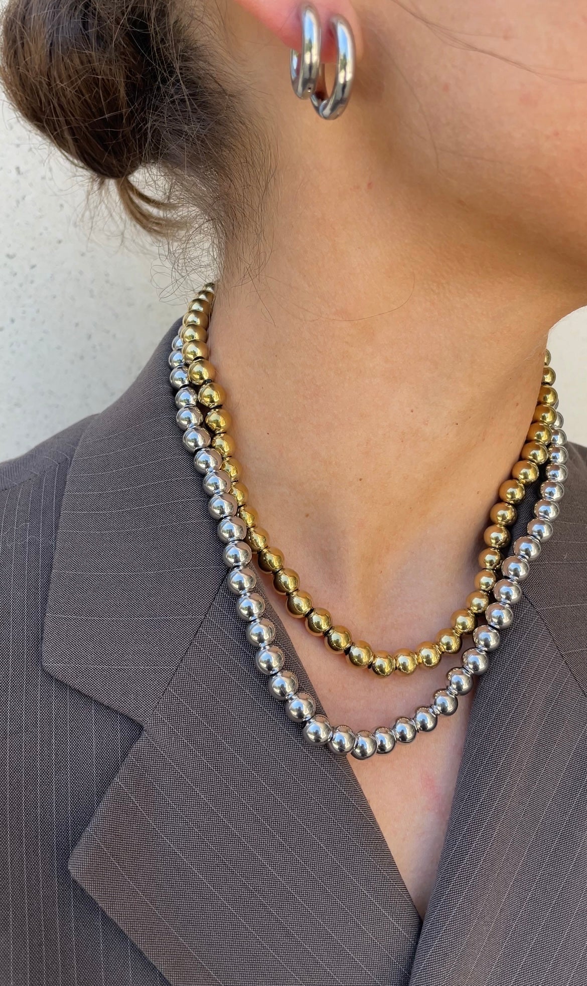 Collier Metal Pearl