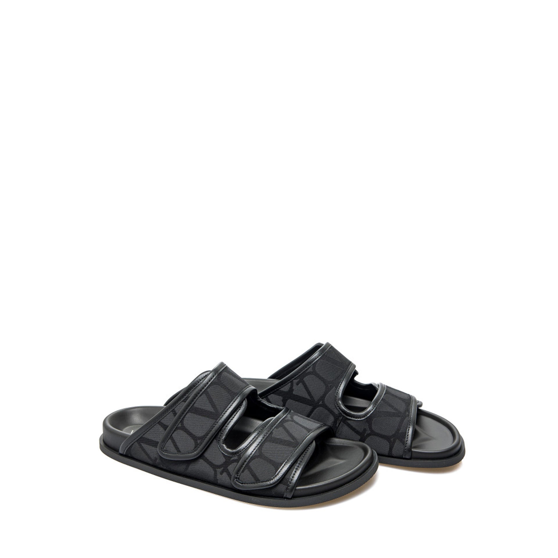 Sandales Valentino Garavani Toile Iconographe - Black - Homme