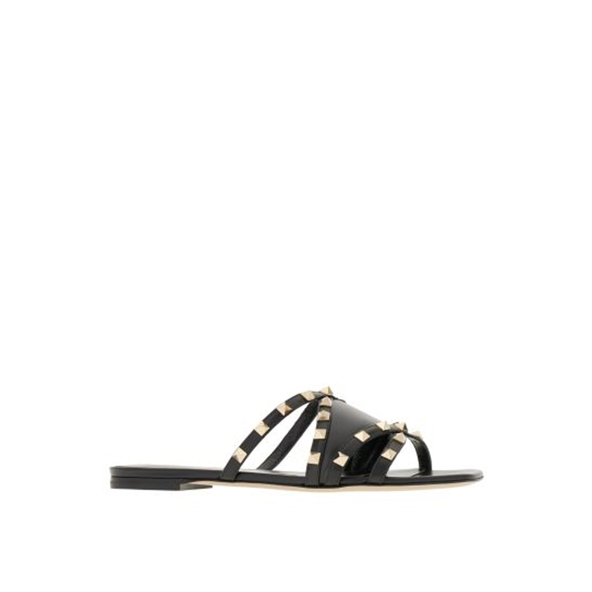 Sandales Valentino Garavani Rockstud Leather - Black - Femme