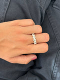 Bague Lágrima Blanco Plata