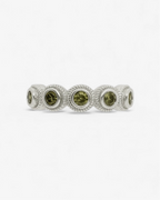 Bague Lágrima Oliva Plata