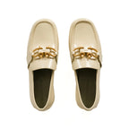 Mocassins Bottega Veneta Monsieur Leather - Cream - Femme