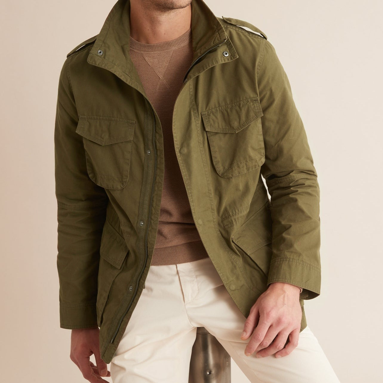 Saharienne - Vert Moyen Uni - Homme