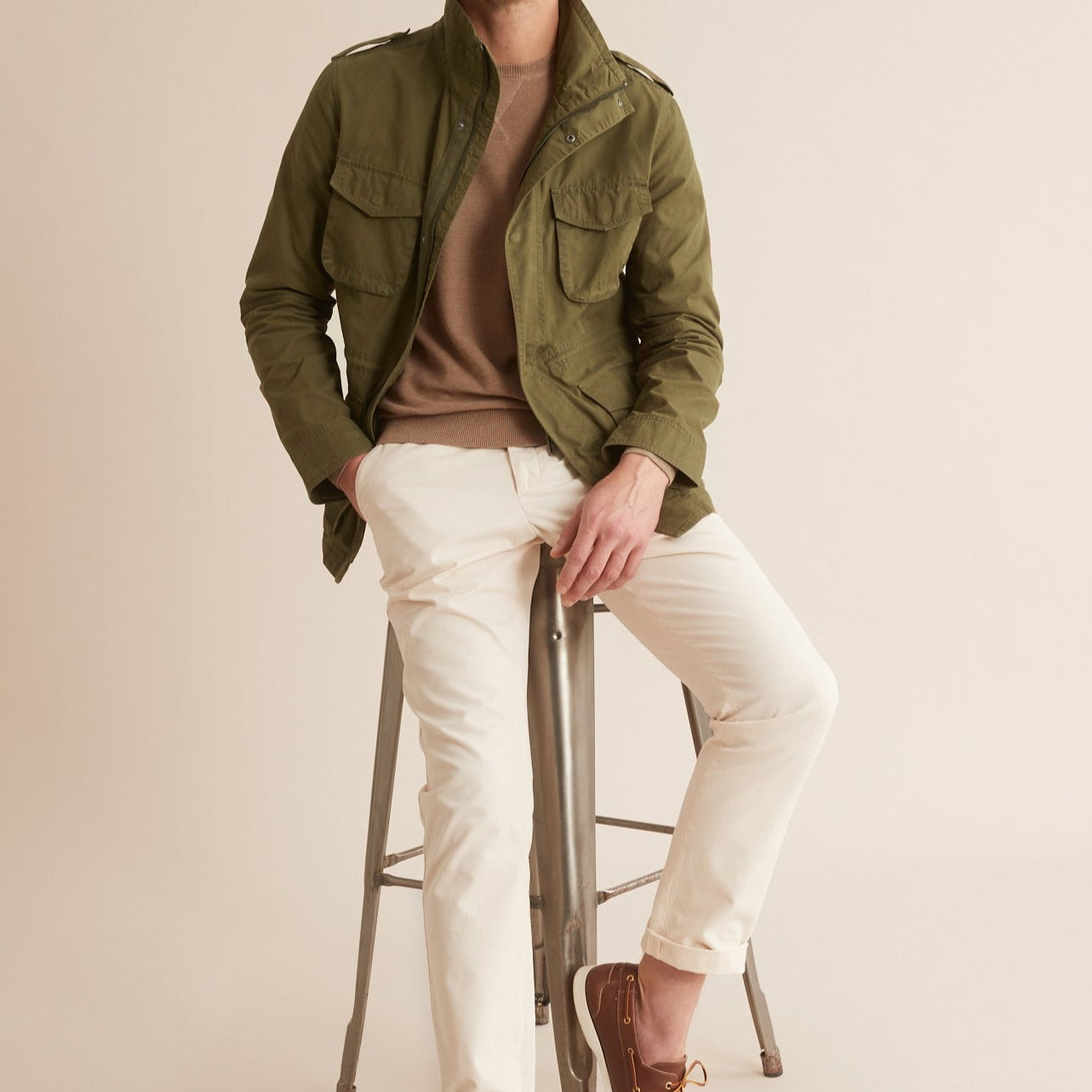 Saharienne - Vert Moyen Uni - Homme