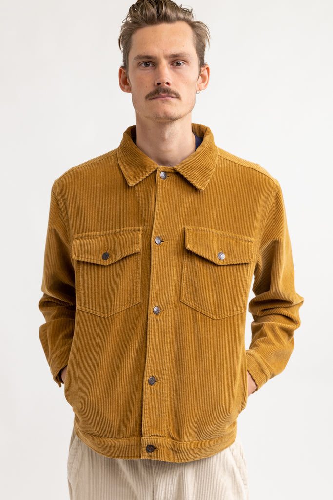 Rhythm - Veste Cord Trucker - Camel - Homme