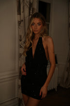 Robe À Sequins Léona - Noire