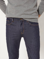 Jean Denim Brut - Bleu Fonce Uni - Homme