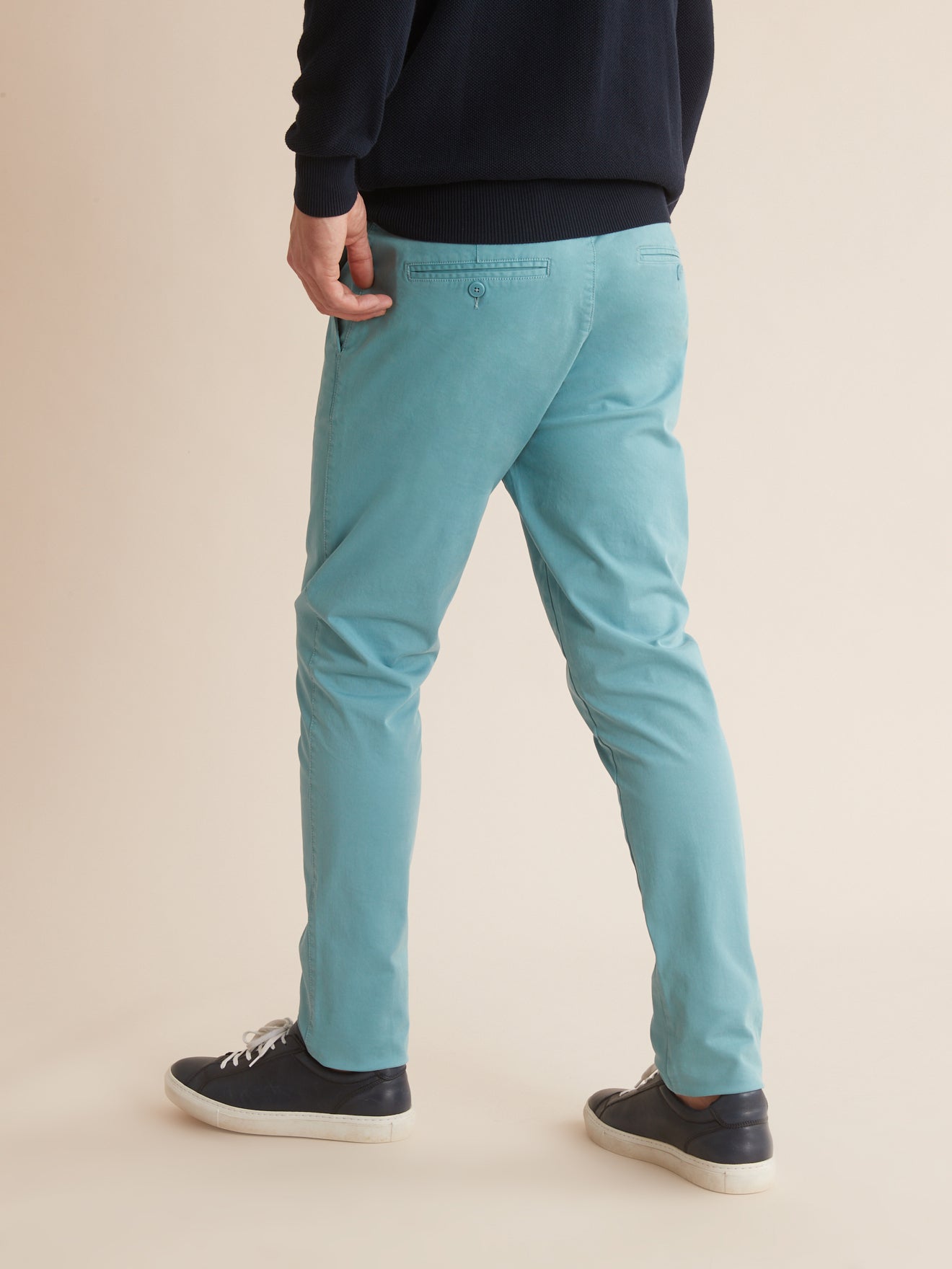 Chino Slim Mi S - Bleu Fonce Uni - Homme
