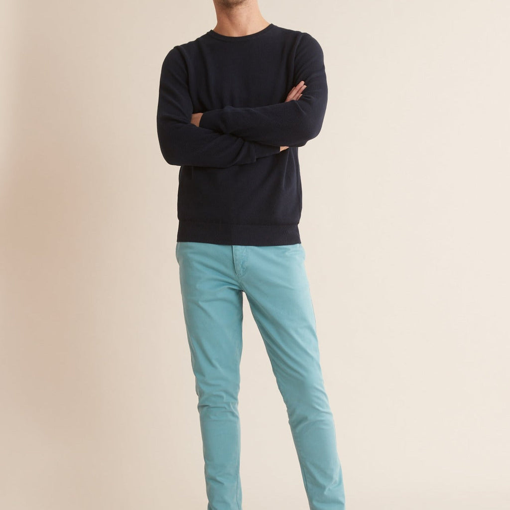 Chino Slim Mi S - Bleu Fonce Uni - Homme