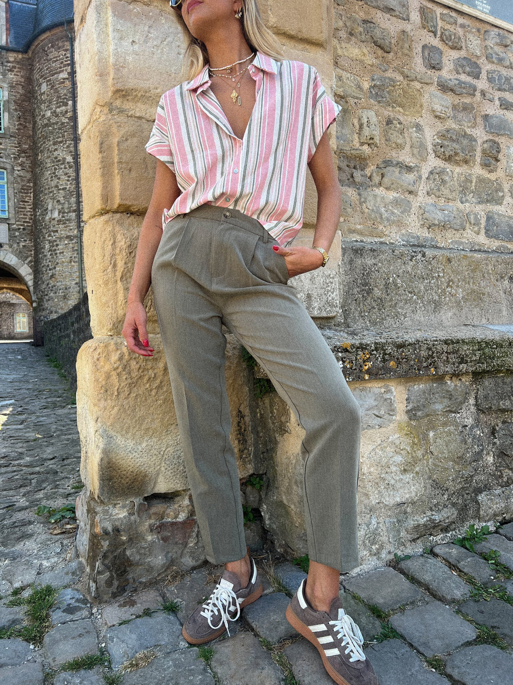 Pantalon Tailleur Sollis - Kaki