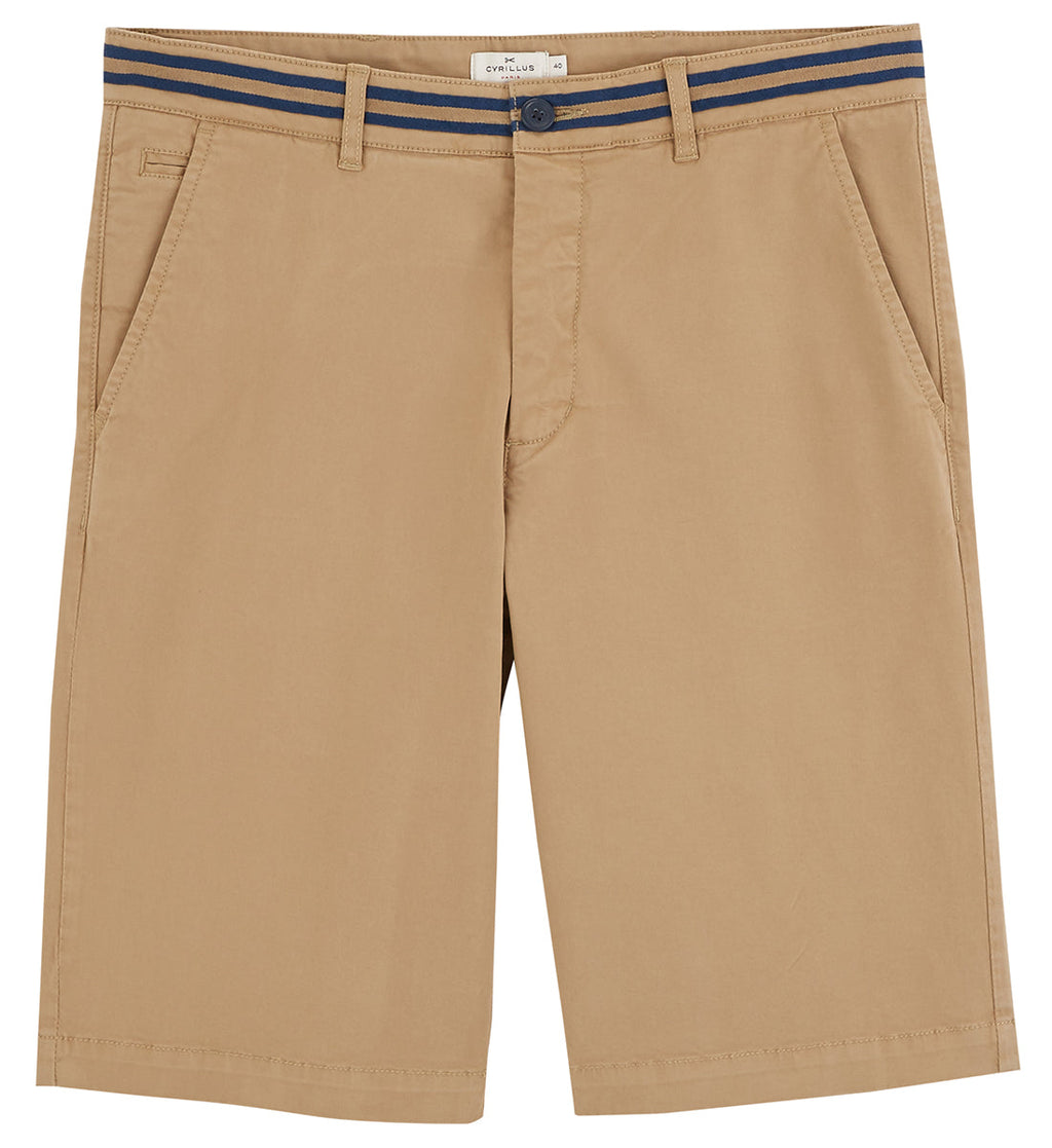 Bermuda Grs Grain - Beige Clair Uni - Homme