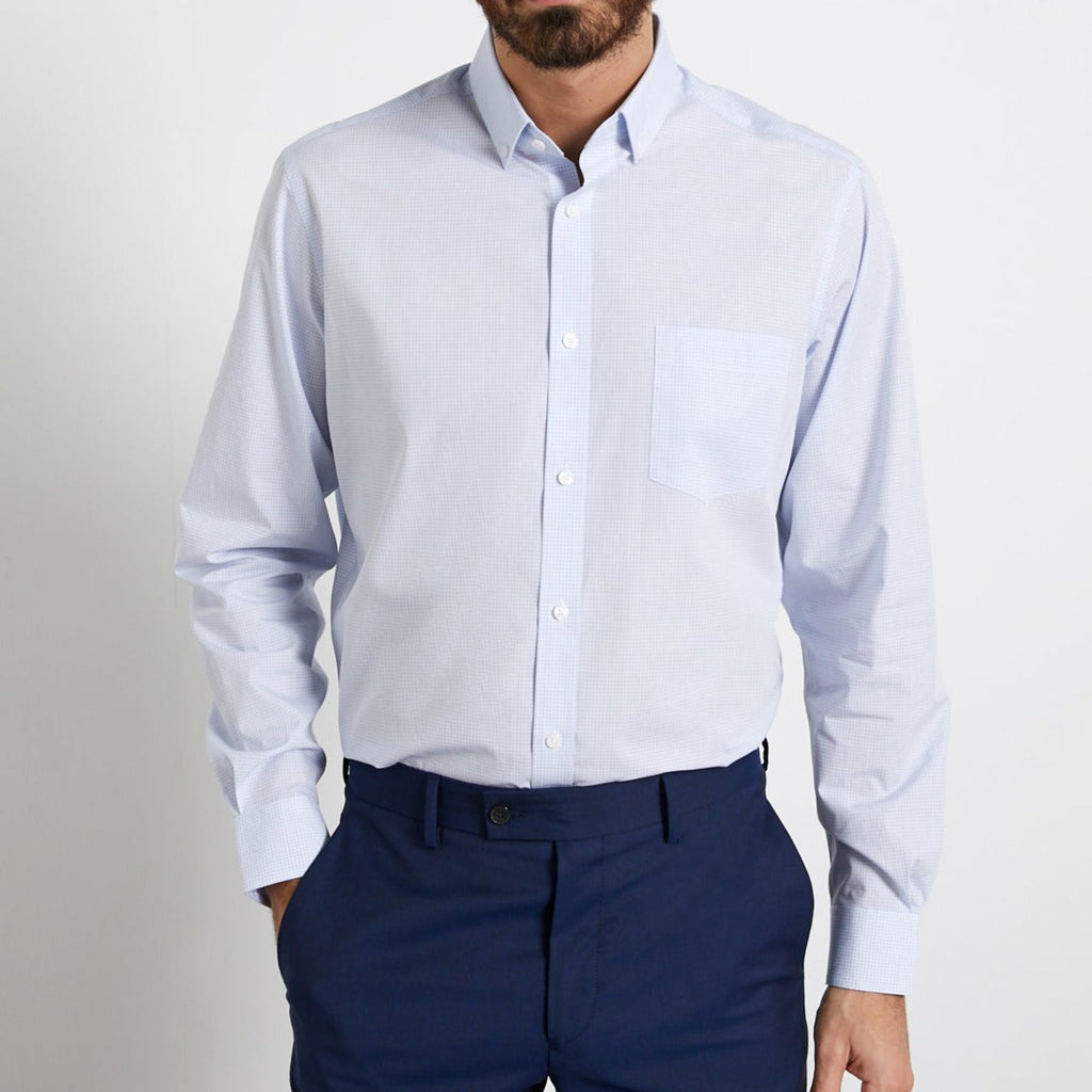 Chemise Cla Ni Car - Blanc Clair Carreaux - Homme