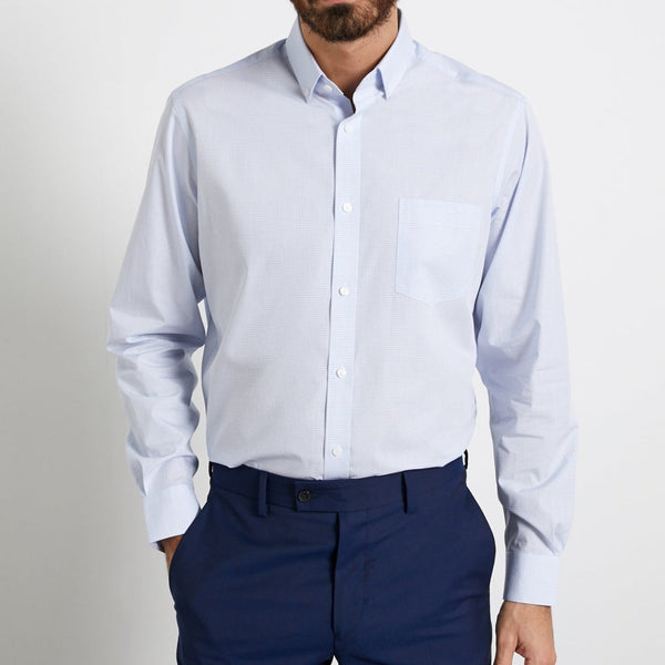 Chemise Cla Ni Car - Blanc Clair Carreaux - Homme