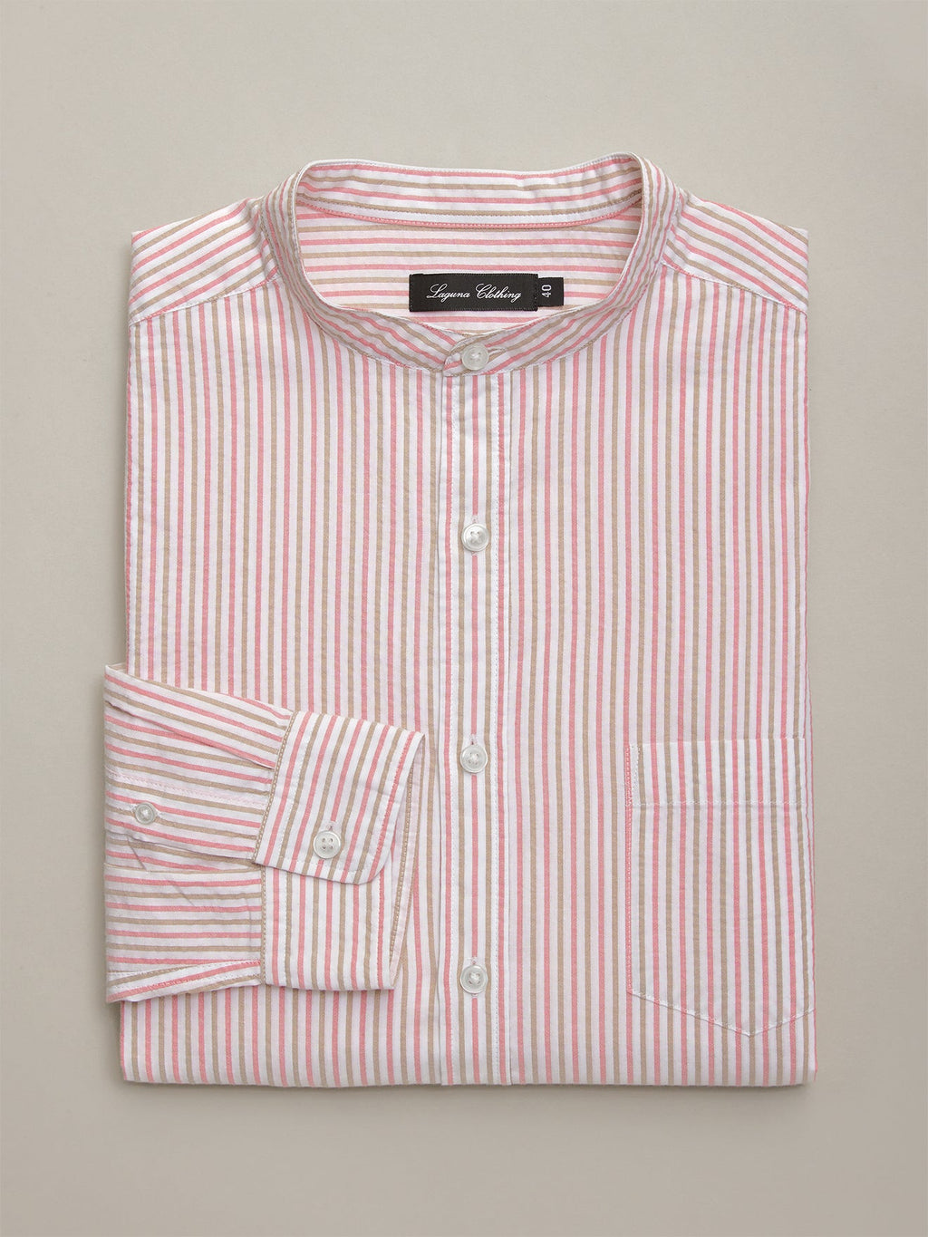 Chemise Sli Cm - Rose Moyen Raye - Homme