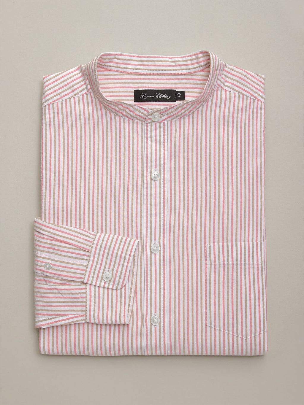 Chemise Sli Cm - Rose Moyen Raye - Homme