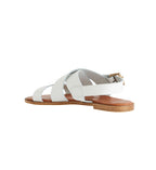 Sandale Boucle - Blanc Clair Uni - Femme