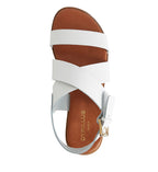 Sandale Boucle - Blanc Clair Uni - Femme
