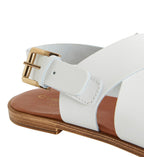 Sandale Boucle - Blanc Clair Uni - Femme