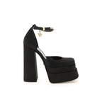 Escarpins - Versace Silk Satin Platform - Black