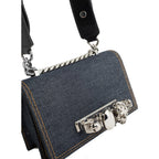 Alexander Mcqueen Jeweled Denim Bag - Blue - Femme