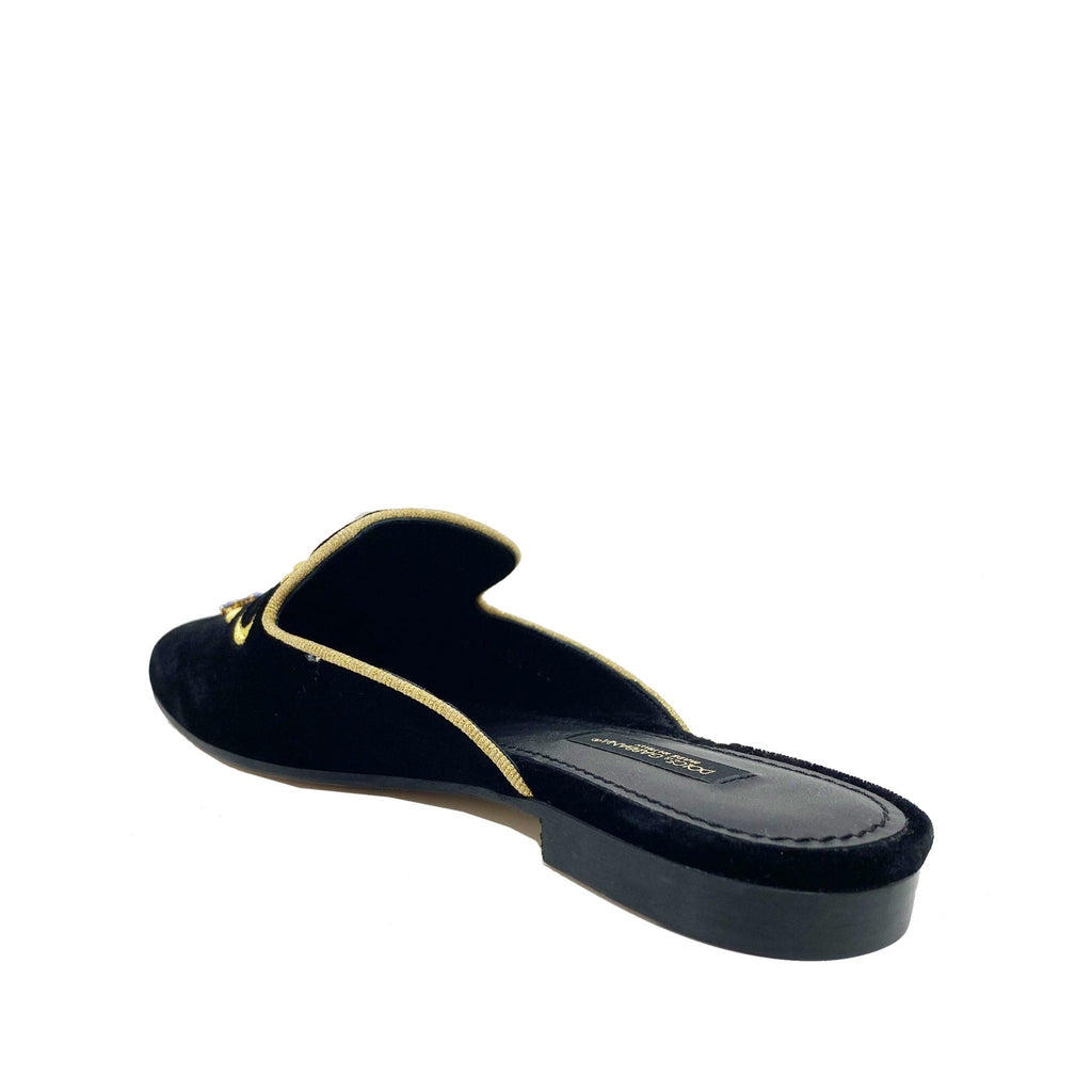Mules - Dolce & Gabbana Velvet - Black