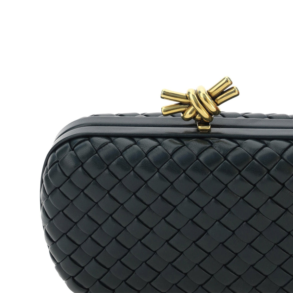 Bottega Veneta Knot Lather Clutch - Green - Femme