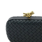 Bottega Veneta Knot Lather Clutch - Green - Femme