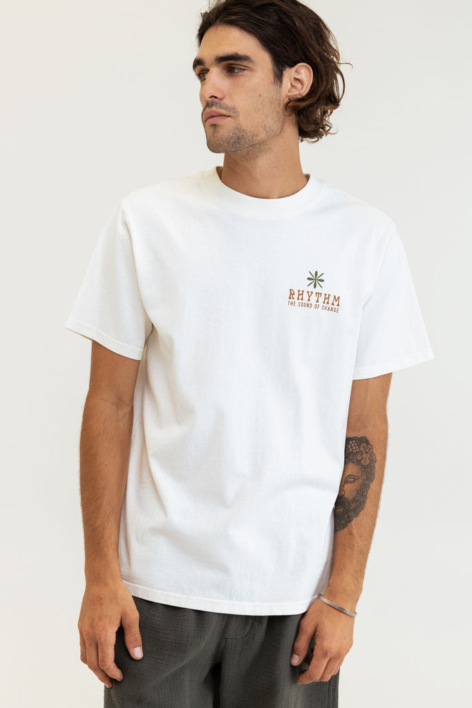 Rhythm - T-Shirt Warp Vintage - Vintage White - Homme