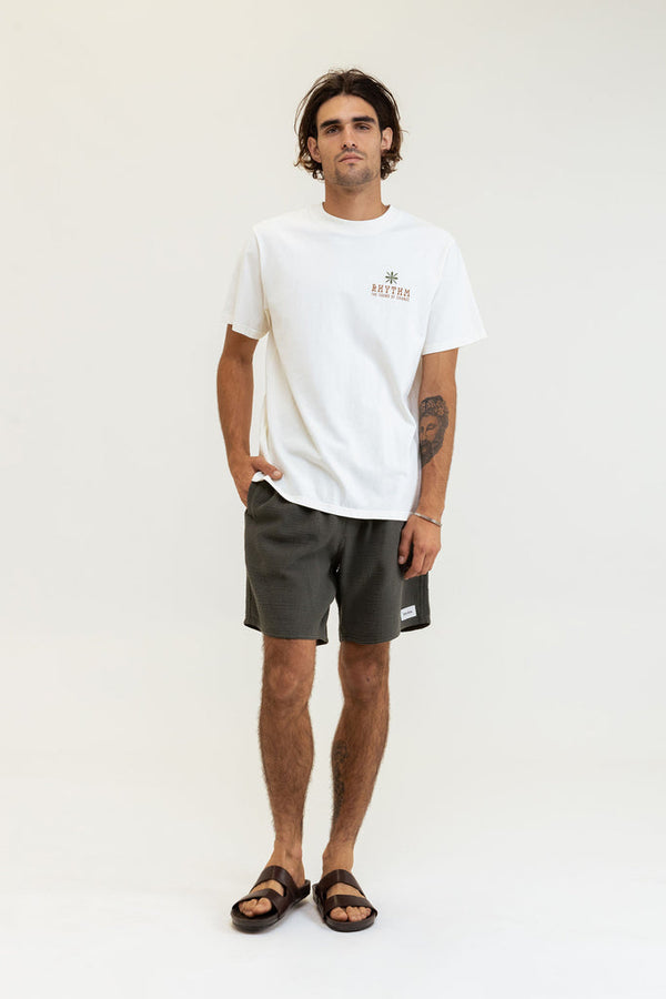 Rhythm - T-Shirt Warp Vintage - Vintage White - Homme