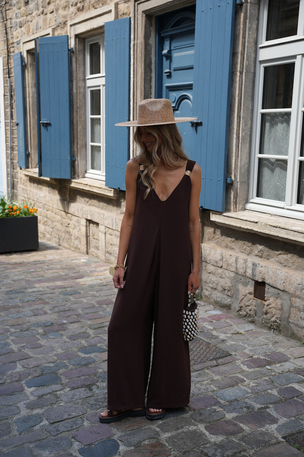 Combinaison Pantalon Karen - Chocolat