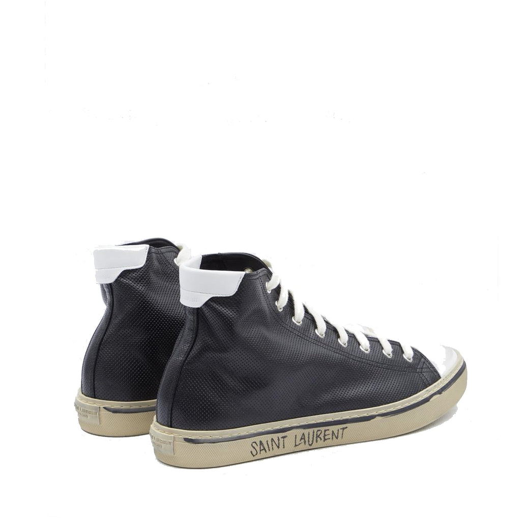 Baskets Saint Laurent Malibu Leather - Black - Homme