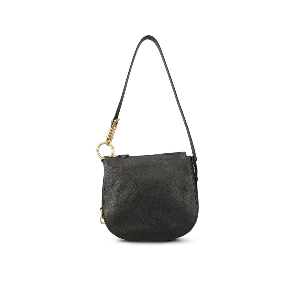Burberry Knight Leather Shoulder Bag - Black - Femme