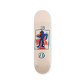 Jean-Michel Basquiat’s King of Baseball on a solo skateboard deck — featuring a crowned figure with expressive line work and color.
