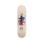 Jean-Michel Basquiat’s King of Baseball on a solo skateboard deck — featuring a crowned figure with expressive line work and color.
