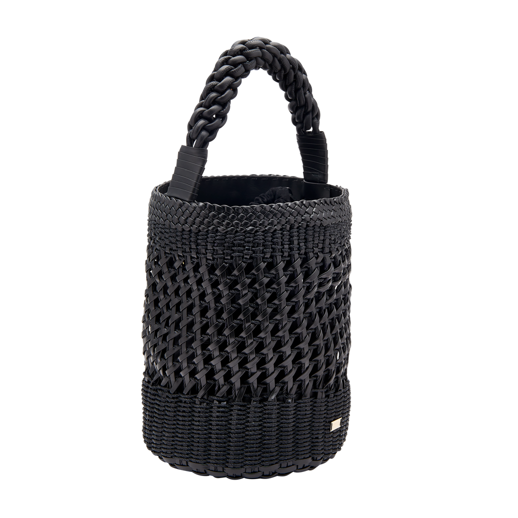 Almeria Black Large Bucket Bag